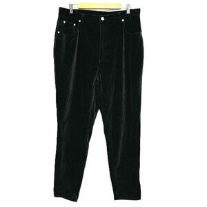 Denim & Co black Velveteen Straight Leg Pants Trousers Size 18 Vtg
